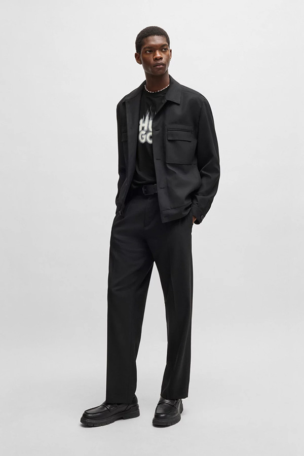 ΑΝΔΡΙΚΗ ΜΠΛΟΥΖΑ HUGO - 001 ΜΑΥΡΟ